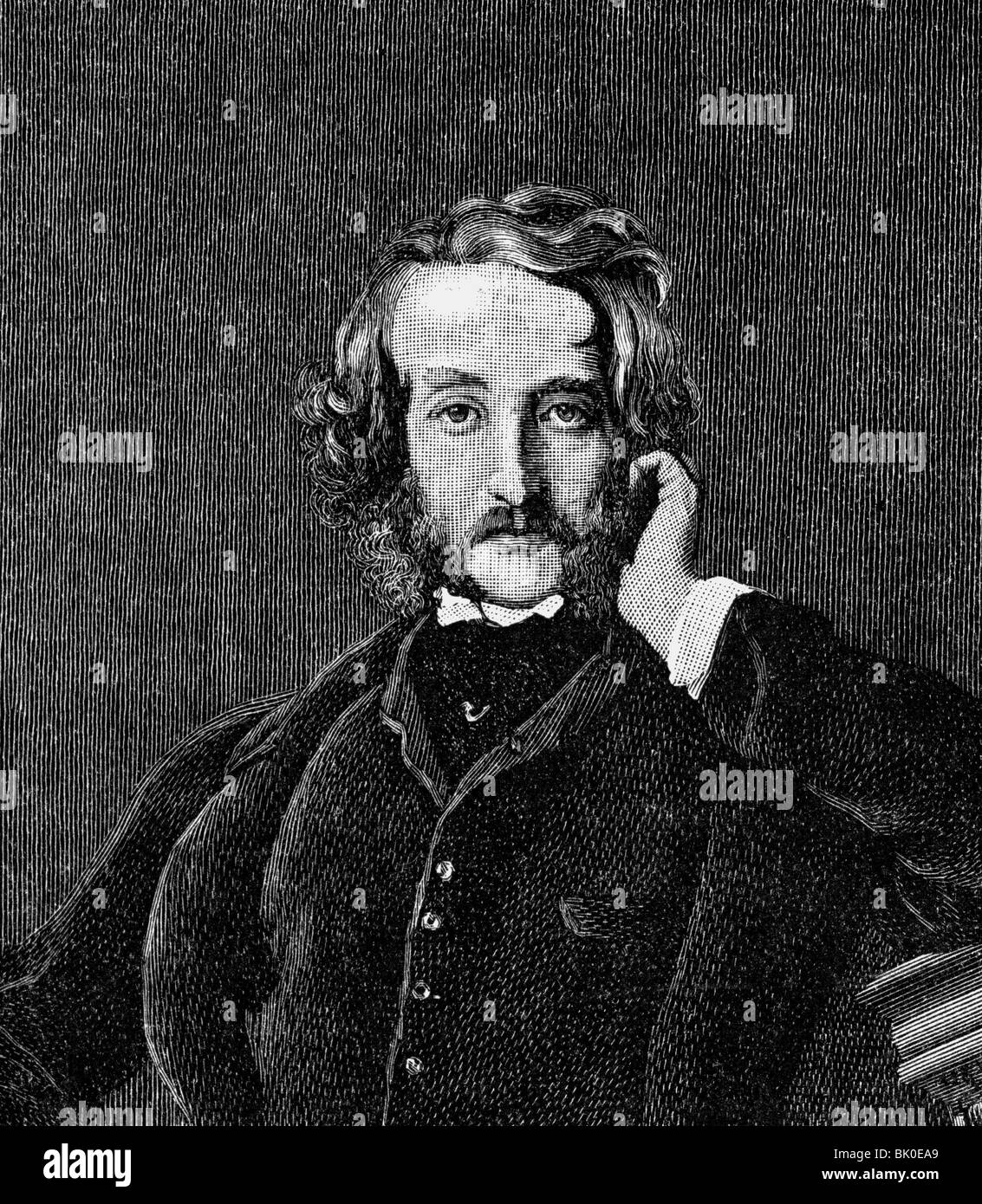 Bulwer-Lytton, Edward, 1. Baron Lytton, 25.5.1803 - 18.1.1873, politicien britannique et auteur / écrivain, demi-longueur, gravure en bois, XIXe siècle, , Banque D'Images