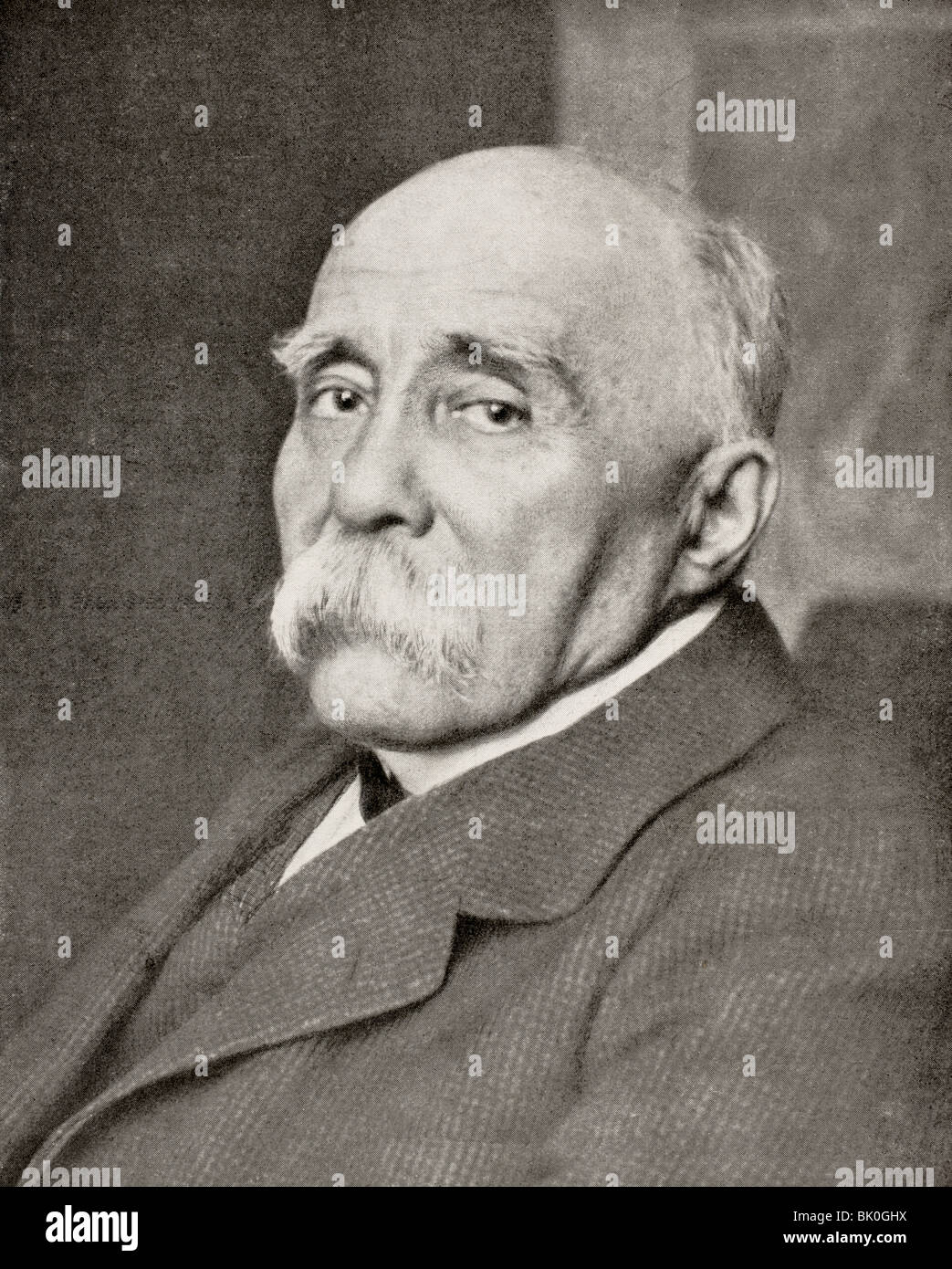 Georges Benjamin Clemenceau 1841 - 1929. Homme d'État français. Premier Ministre de la France. Banque D'Images