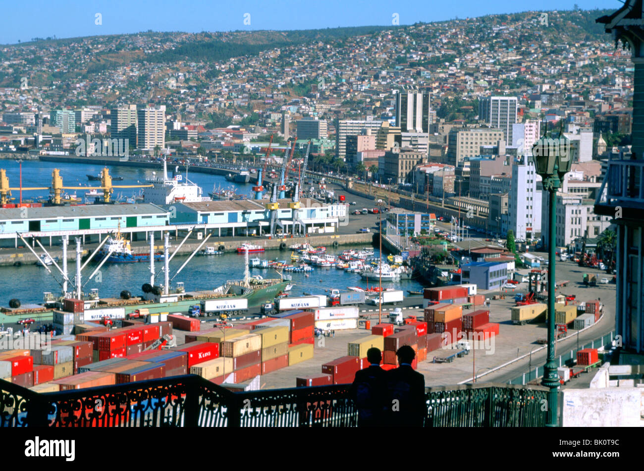 Port de Valparaiso, Chili. Banque D'Images