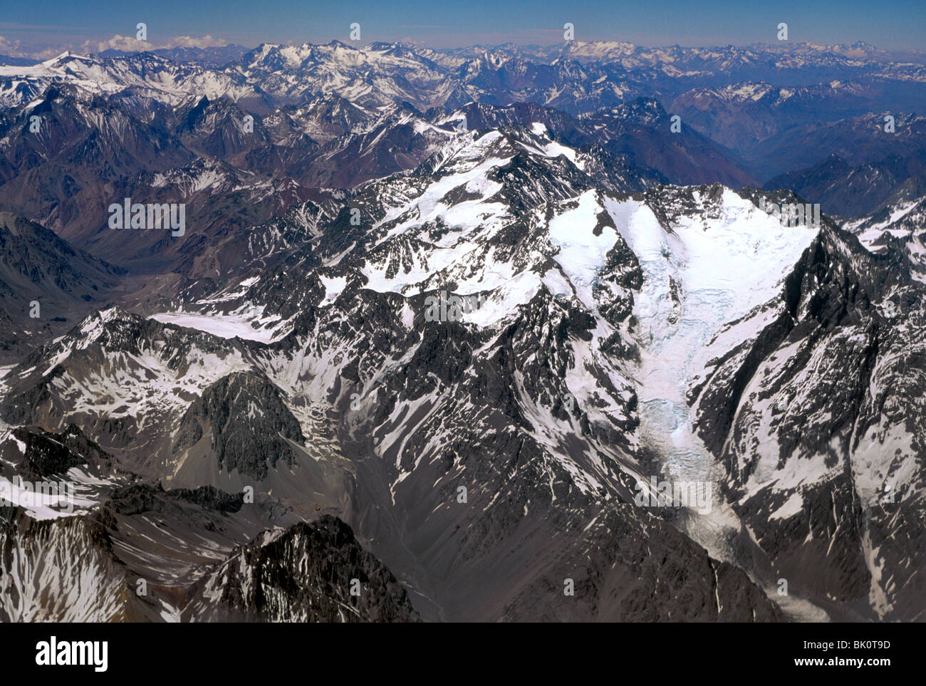 Les Andes, au Chili. Banque D'Images