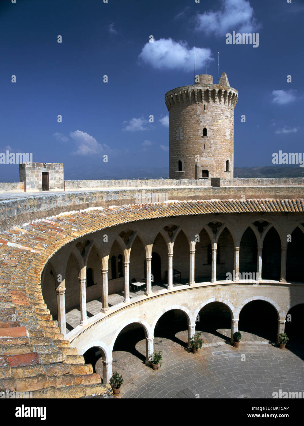 Château de Bellver, Palma, Majorque, Espagne Banque D'Images