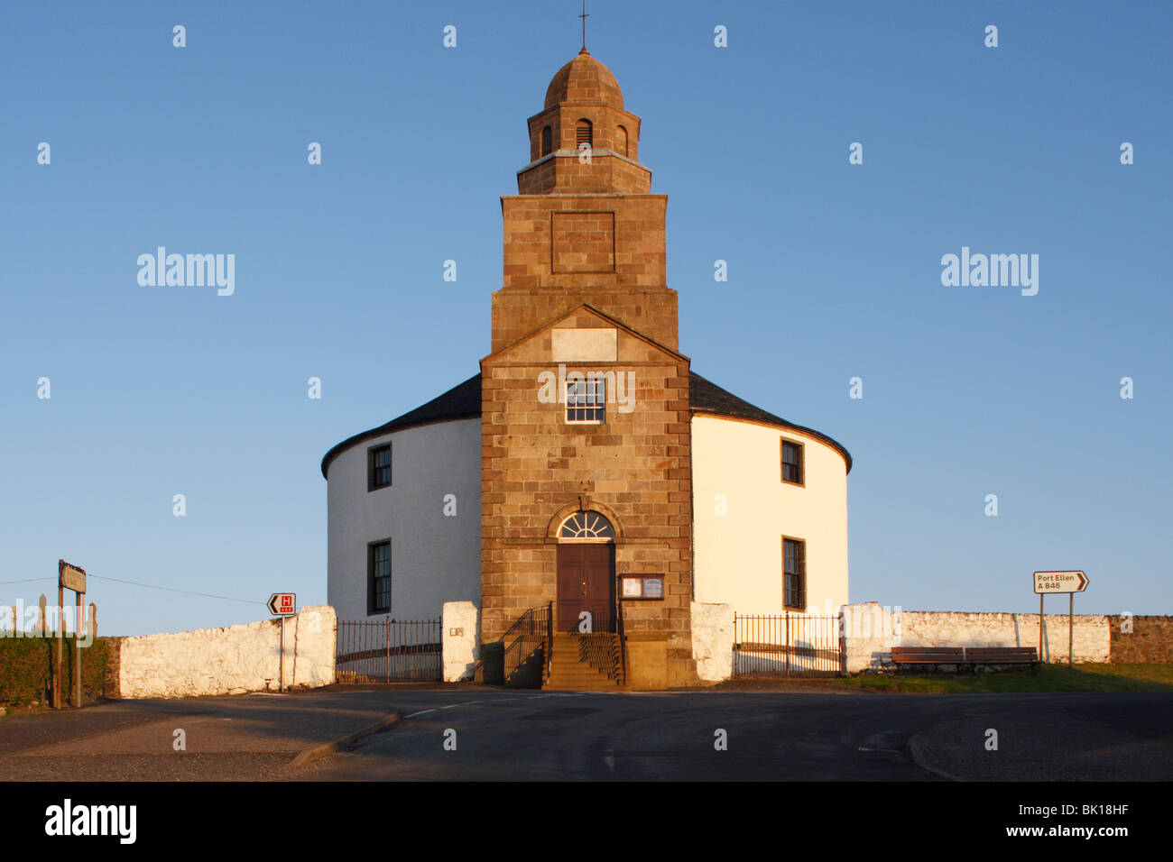 L'église Ronde Bowmore, Islay, Argyll and Bute, Ecosse. Banque D'Images