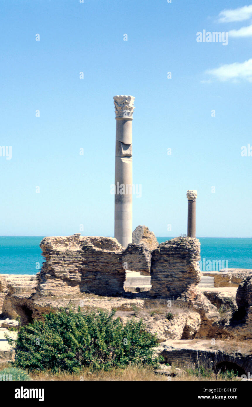 Thermes d'Antonin, Carthage, Tunisie Banque D'Images