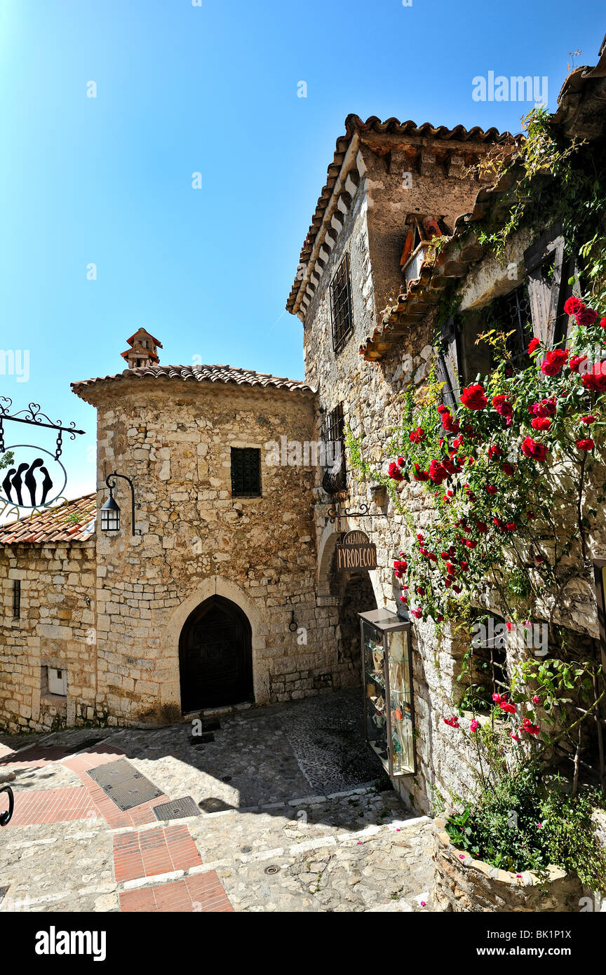 Eze Village, Côte d'Azur, France. Banque D'Images