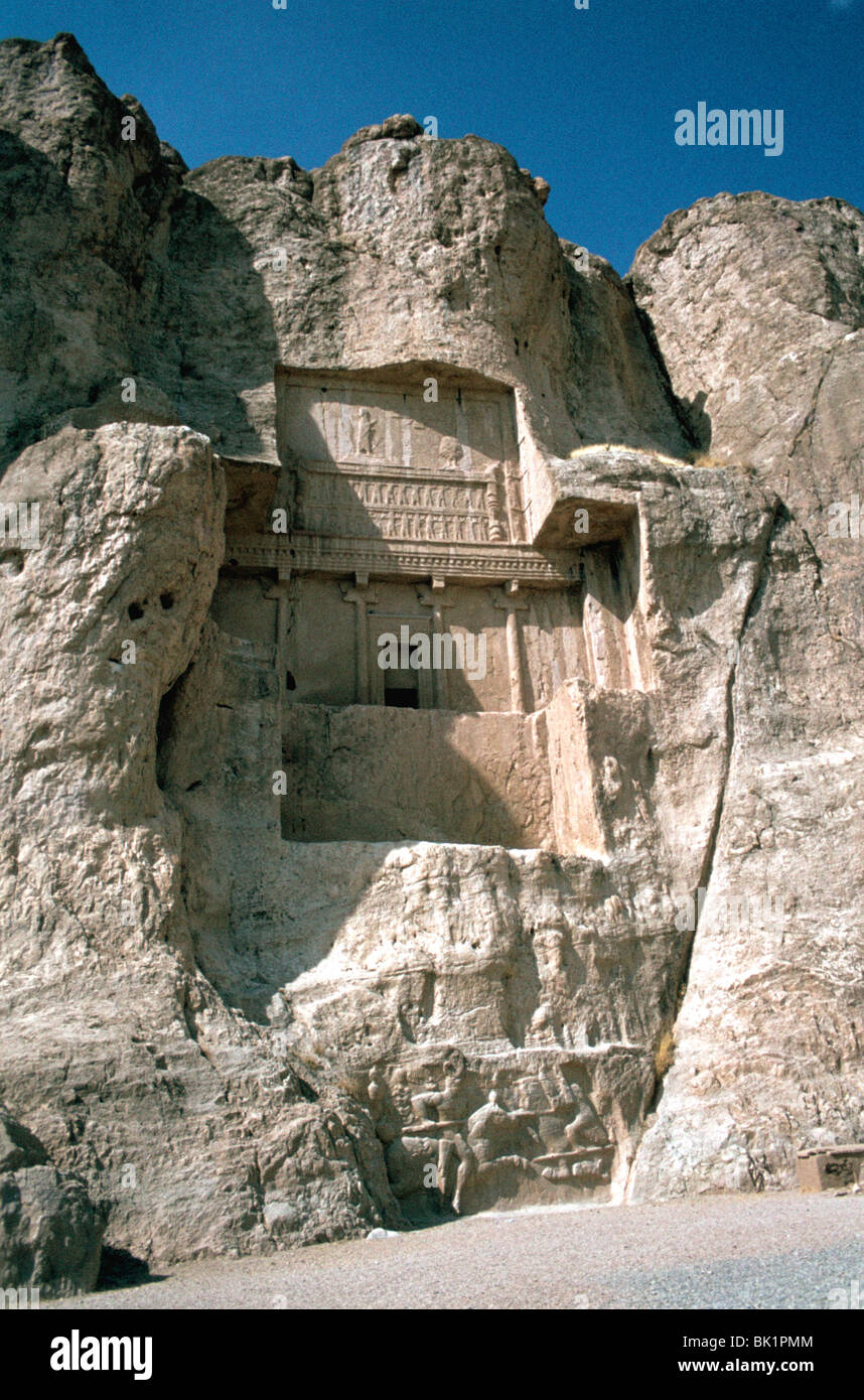 Tombeau d'Artaxerxès I, de Naqsh-e Rustam, Iran Banque D'Images