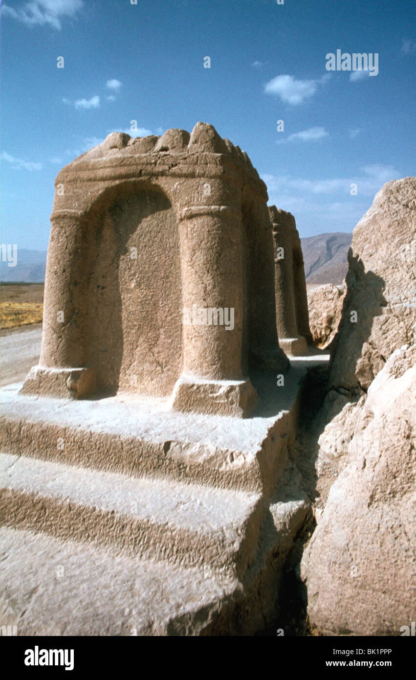 Autel du feu sassanide, de Naqsh-e Rustam, Iran Banque D'Images