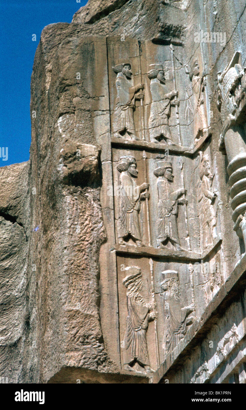 Tombeau d'Artaxerxès II, Persepolis, Iran Banque D'Images