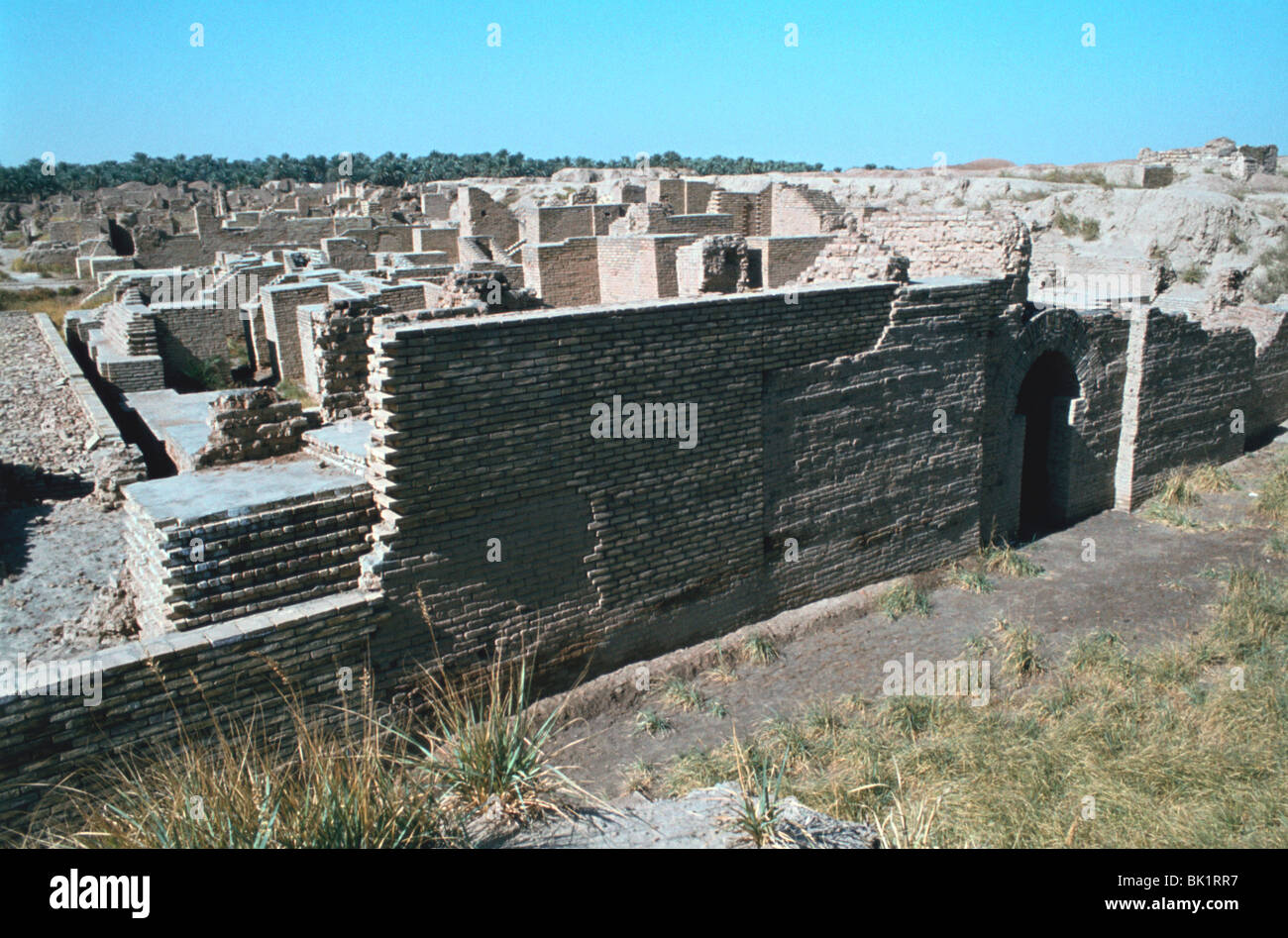 Le sud du Palais, Babylone, l'Iraq. Banque D'Images