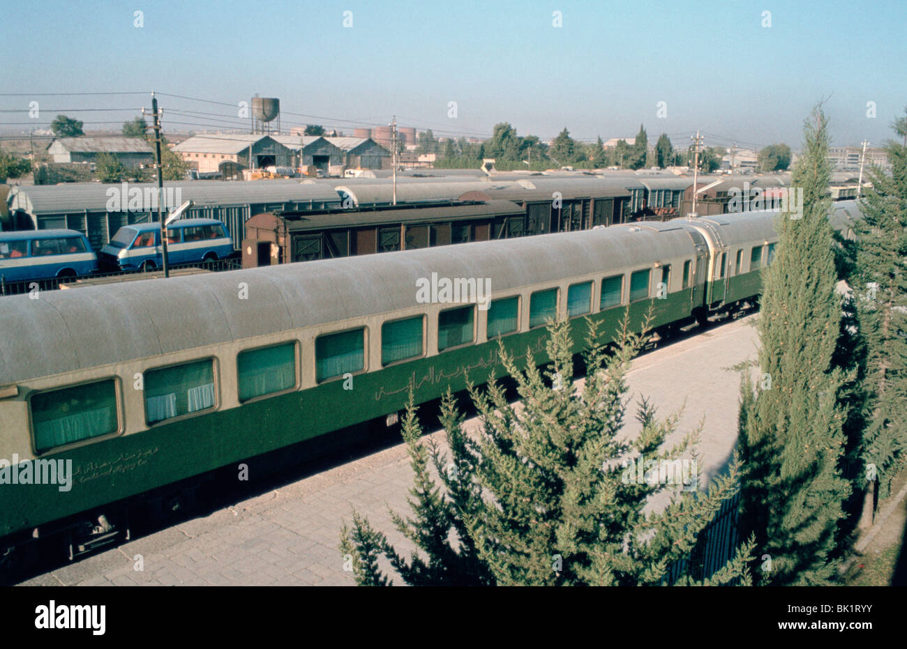 La station de chemin de fer où Agatha Christie est arrivé, Mossoul, Irak, 1977. Banque D'Images