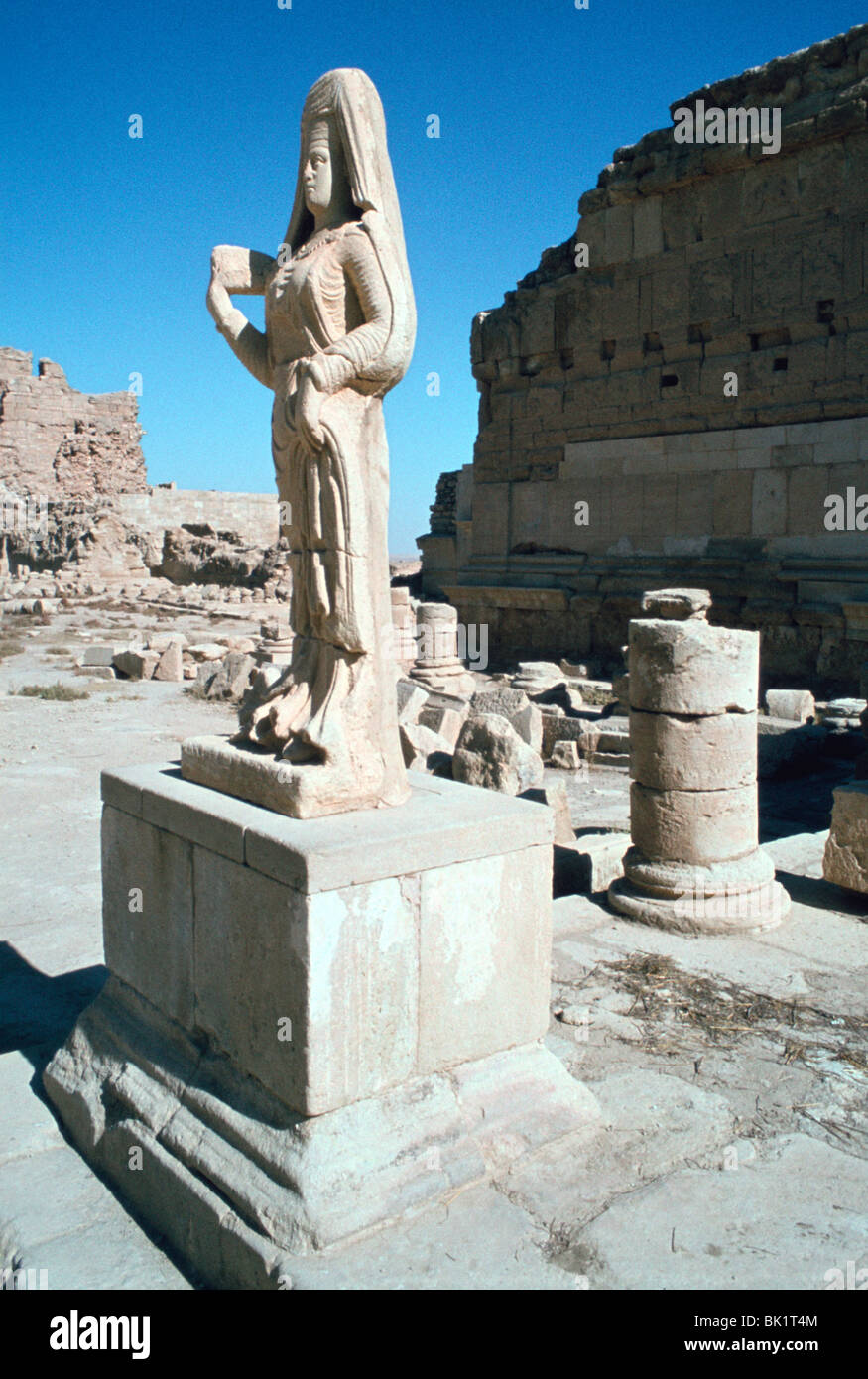 Une statue de la princesse parthe, Hatra (Al-Hadr), l'Iraq, 1977. Banque D'Images