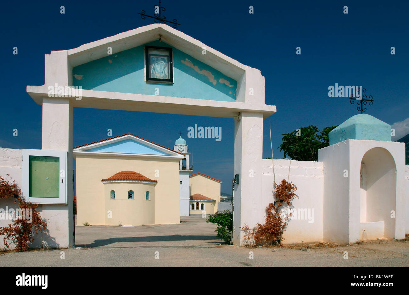 Monastère de Sissia, Kefalonia, Grèce Banque D'Images