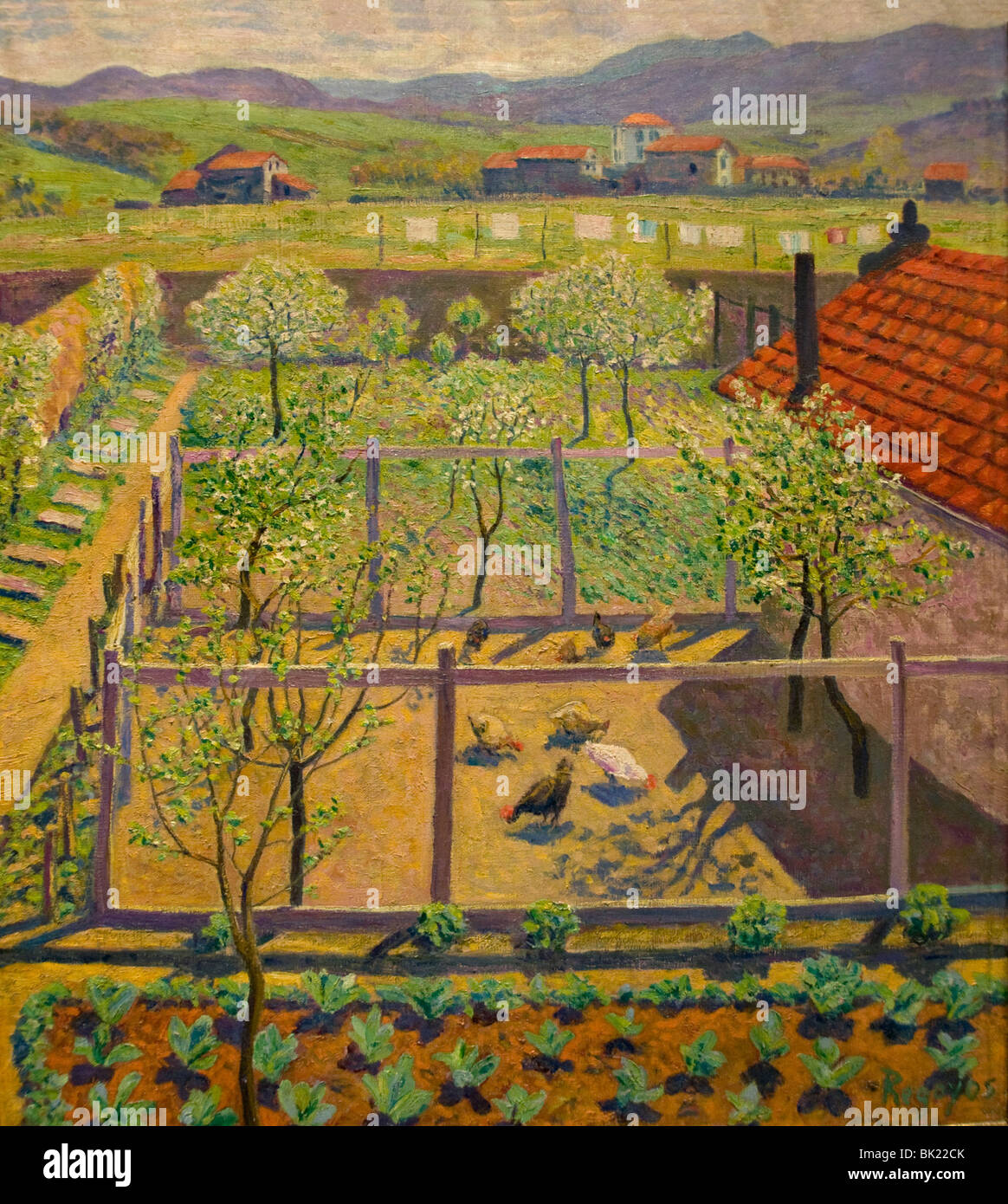 Dario De Regoyos Poulailler 1912 Peintre Espagnol Espagne Banque D