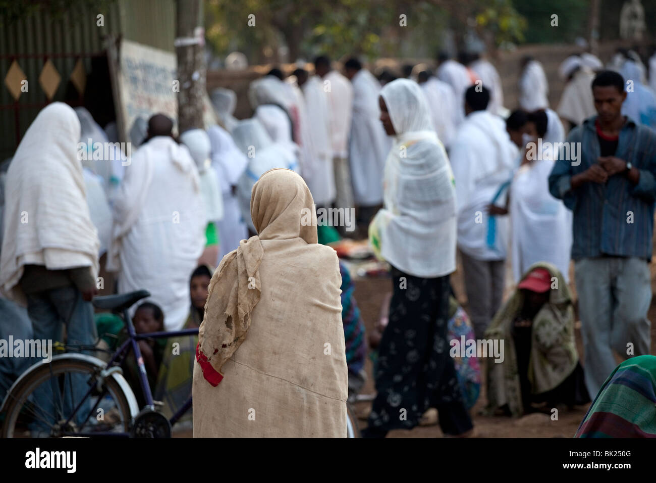 Service religieux, Lac Tana, Bahir Dar, Ethiopie Banque D'Images