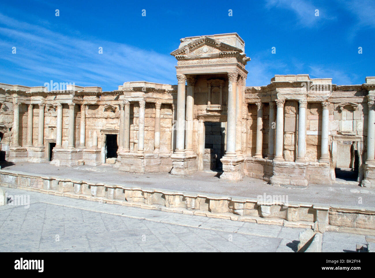 Le théâtre, Palmyre, en Syrie. Banque D'Images