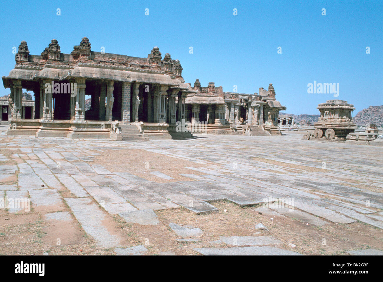 Temple de Vitthala, Hampi, Karnataka, Inde. Banque D'Images