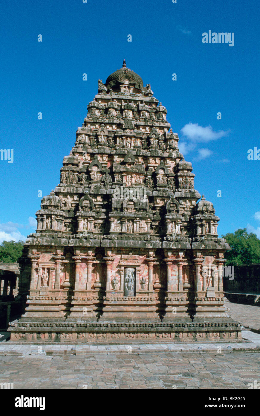 Temple Airatesvara, Dharasuram, Tamil Nadu, Inde. Banque D'Images