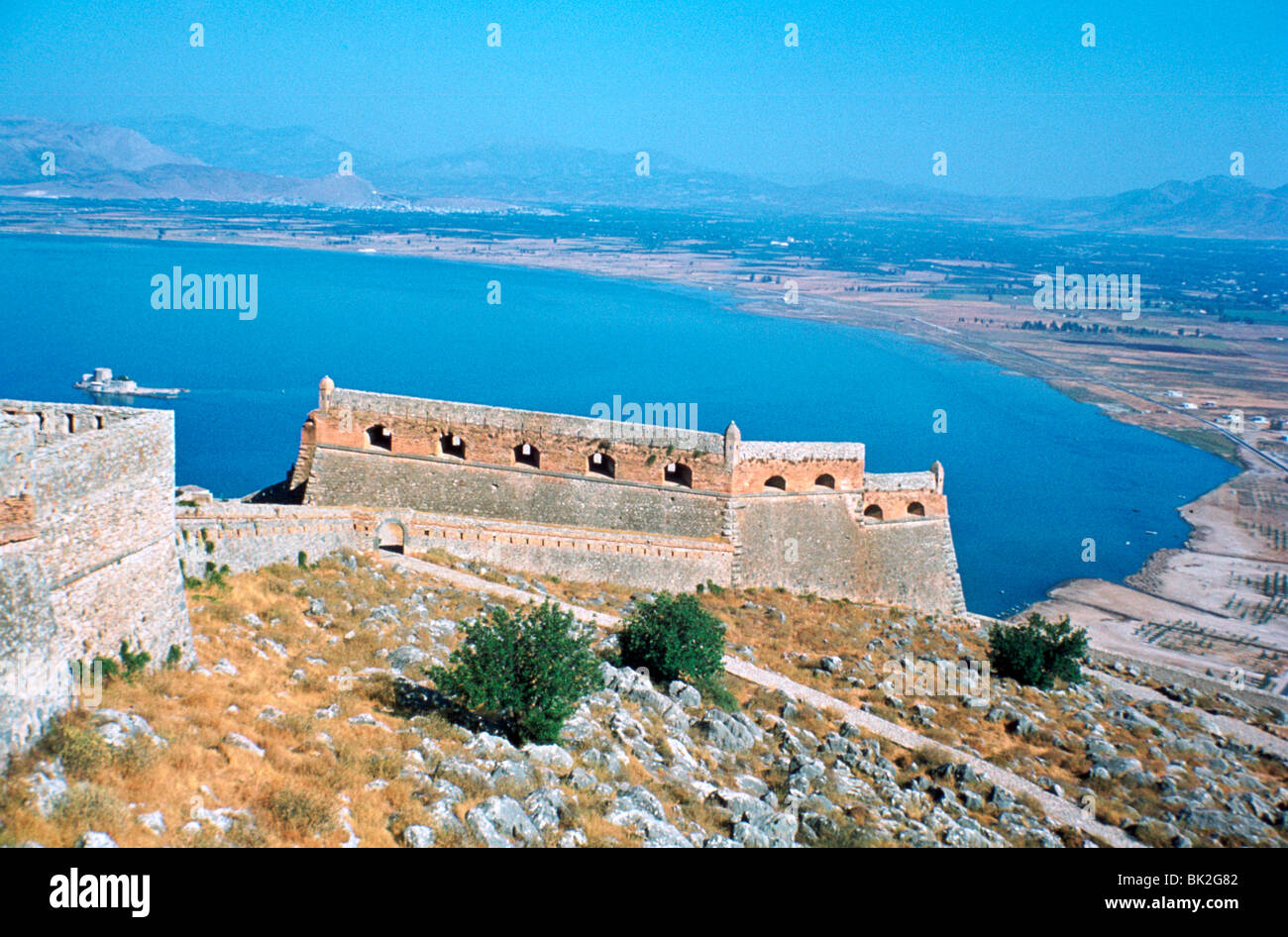 Fortress of Palamidi, Nauplie, Péloponnèse, Grèce. Banque D'Images
