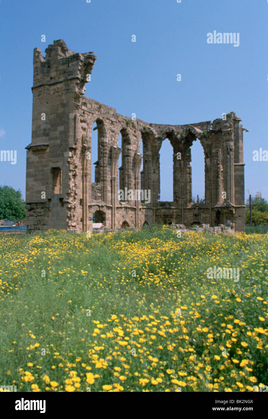 Ruines de l'église de St George des Latins, Famagusta, Chypre du Nord, 2001. Banque D'Images