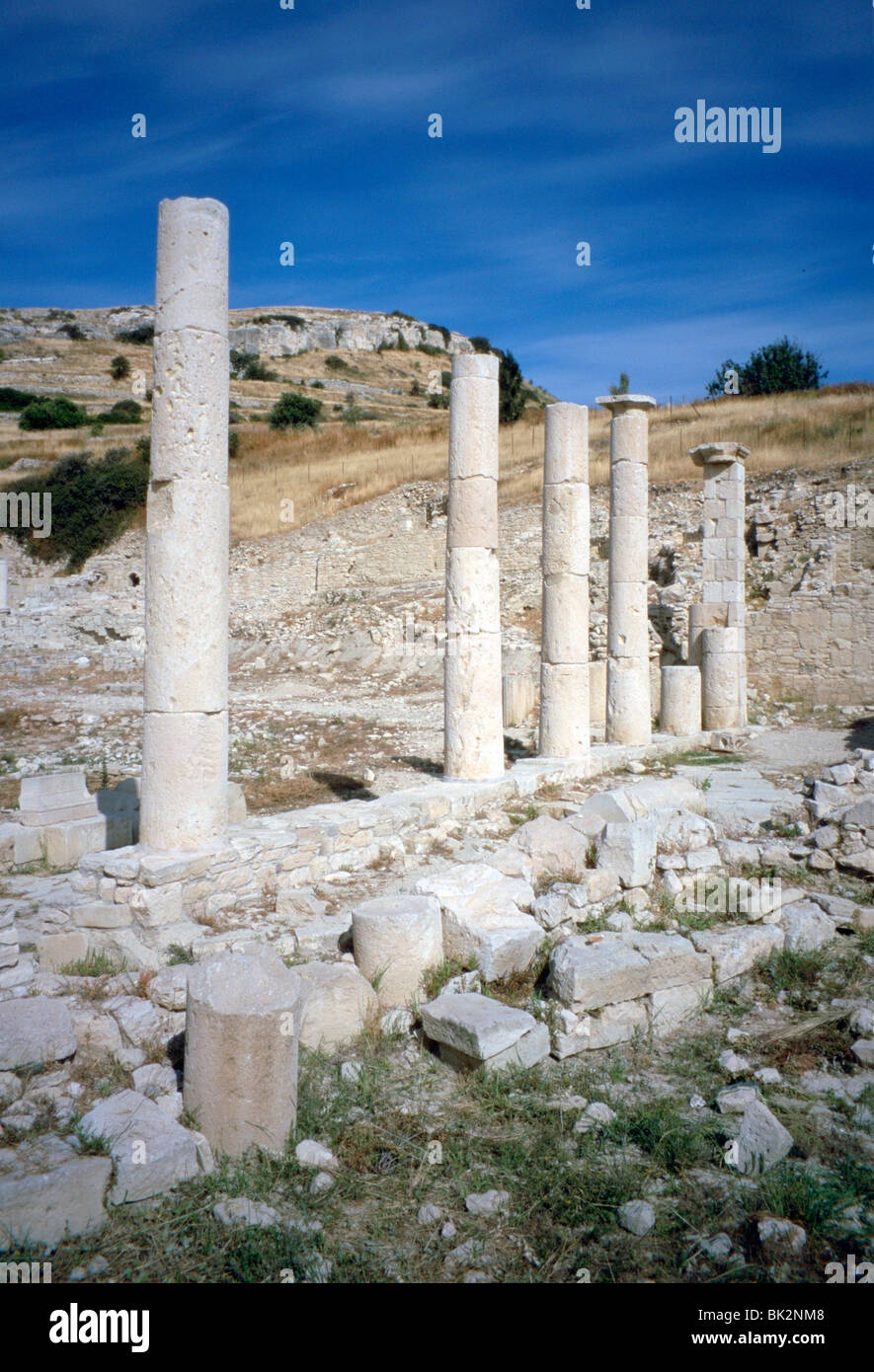 Ruines d'Amathus, à Chypre, en 2001. Banque D'Images