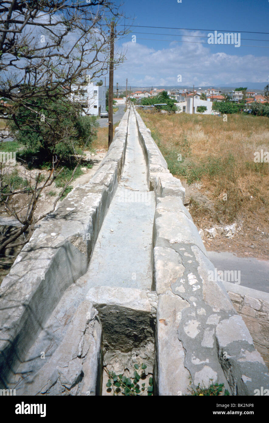 Aqueduc, Château de Kolossi, près de Limassol, Chypre, 2001. Banque D'Images