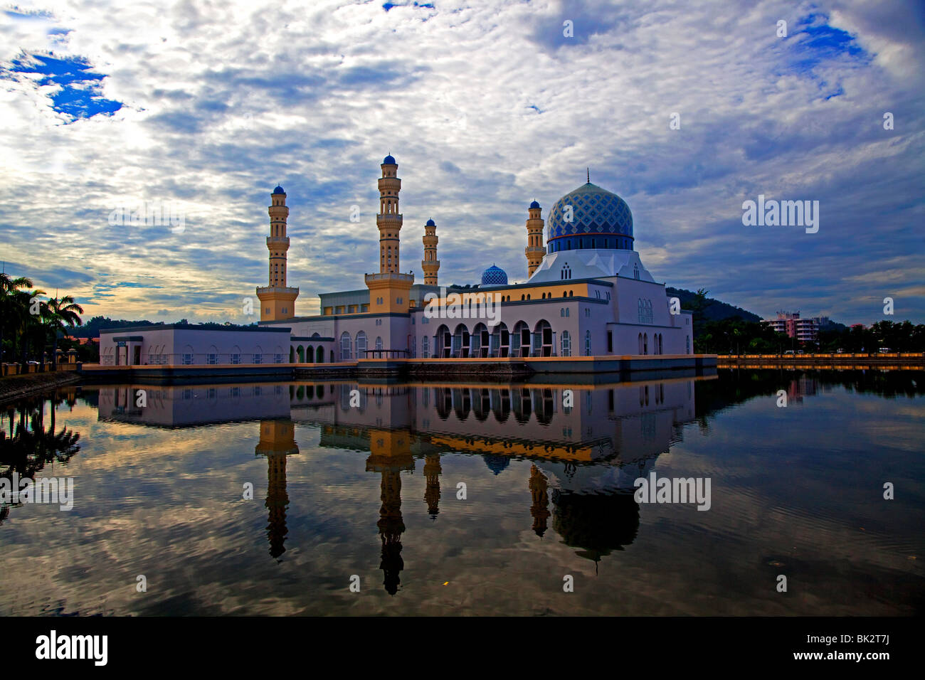 Ville célèbre mosquée Sabah, l'Asie du Sud Est. Banque D'Images