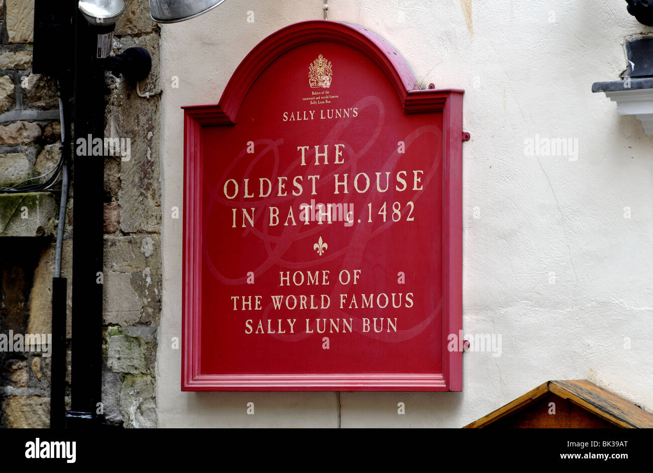 Inscrivez-vous sur Sally Lunn's House, Bath, Somerset, England, UK Banque D'Images