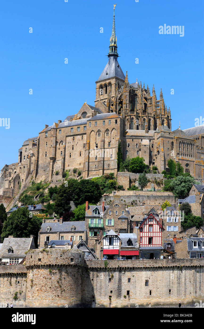 Mont Saint-Michel, UNESCO World Heritage Site, Normandie, France, Europe Banque D'Images