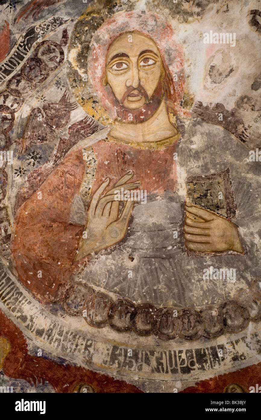 Fresque de monastère de Sumela, Trabzon, Anatolie, Turquie, Asie mineure, l'Eurasie Banque D'Images