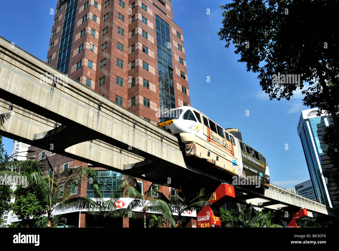 Sky Train, KL Monorail, Kuala Lumpur, Malaisie Banque D'Images