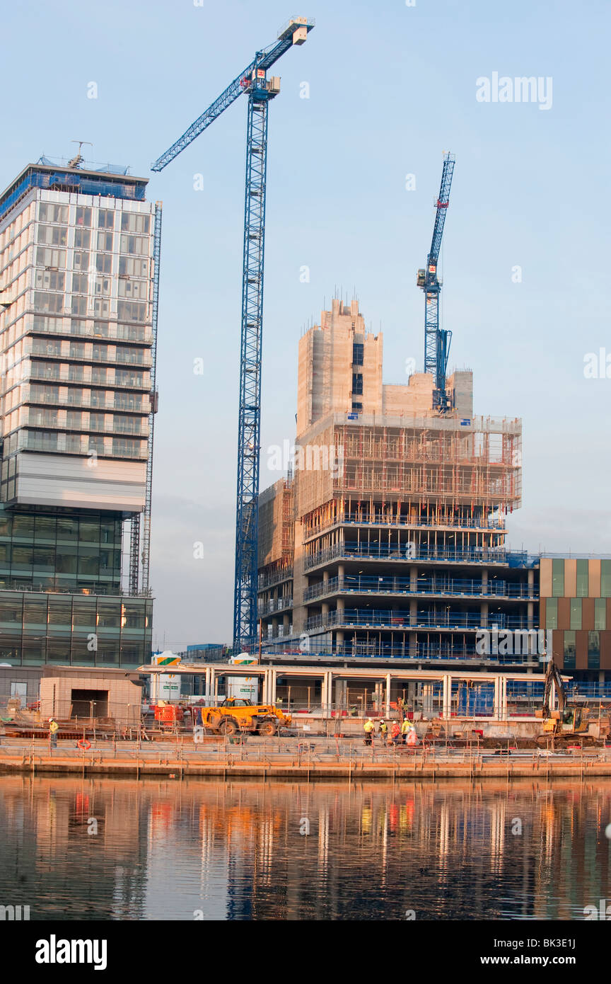 New Media City en construction , les Quais de Salford, Greater Manchester, UK Banque D'Images