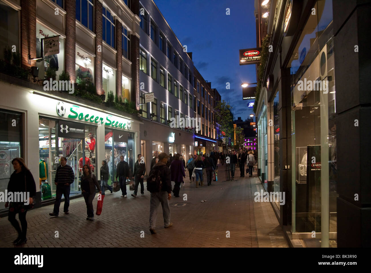 Carnaby Street, Londres la nuit, UK Banque D'Images