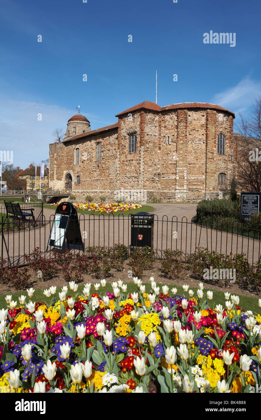 Grande-bretagne Essex Colchester Castle Park Supérieure Jardin printemps Banque D'Images