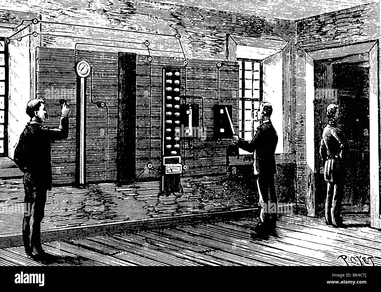 L'engrenage de commutation pour la chaise électrique, 1890 Banque D'Images