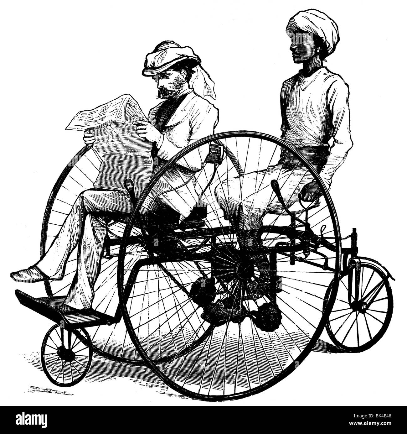 Cooly tricycle, 1883 Banque D'Images