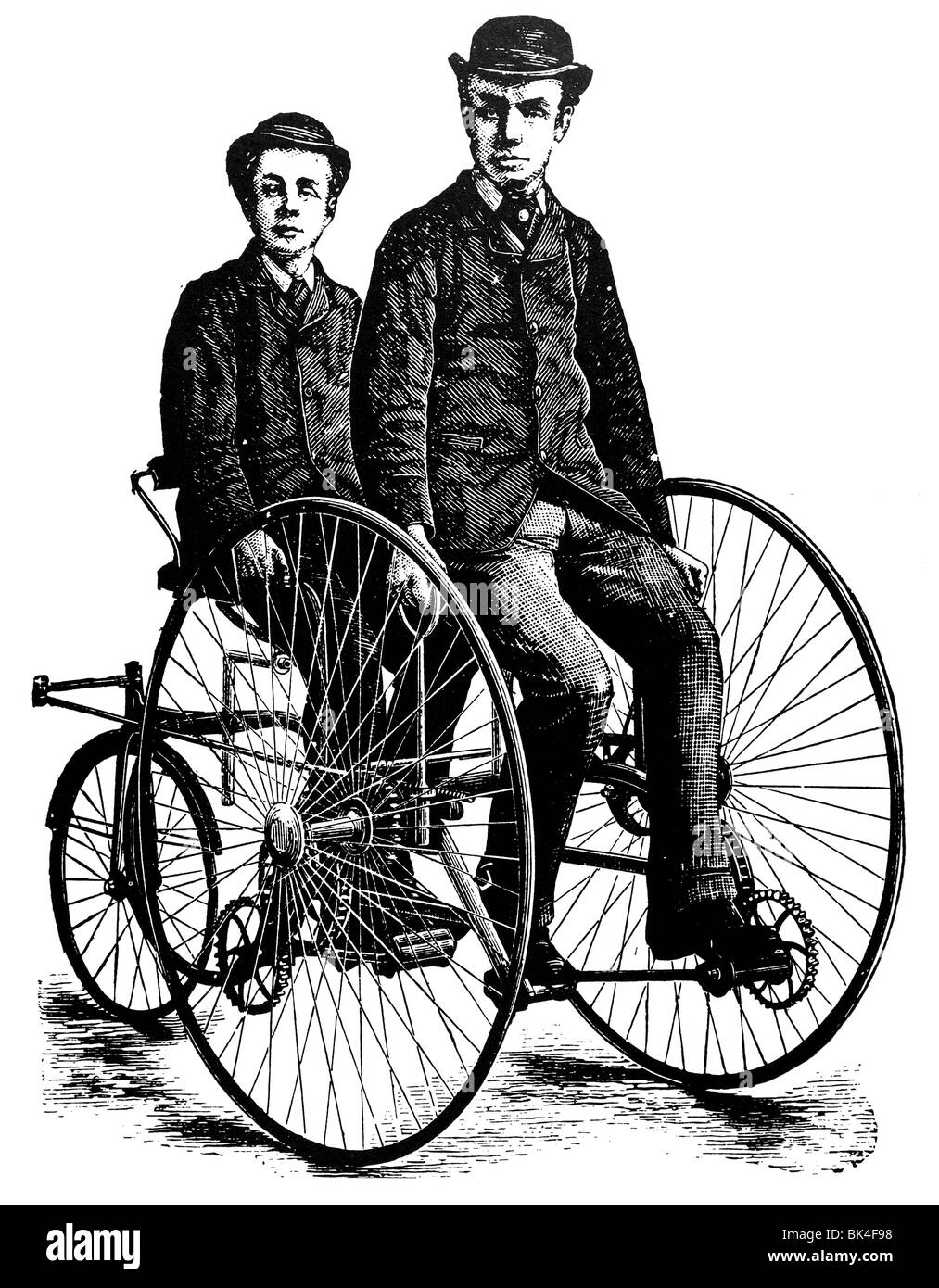 Tricycle, 1883 Excelsior Duplex Banque D'Images