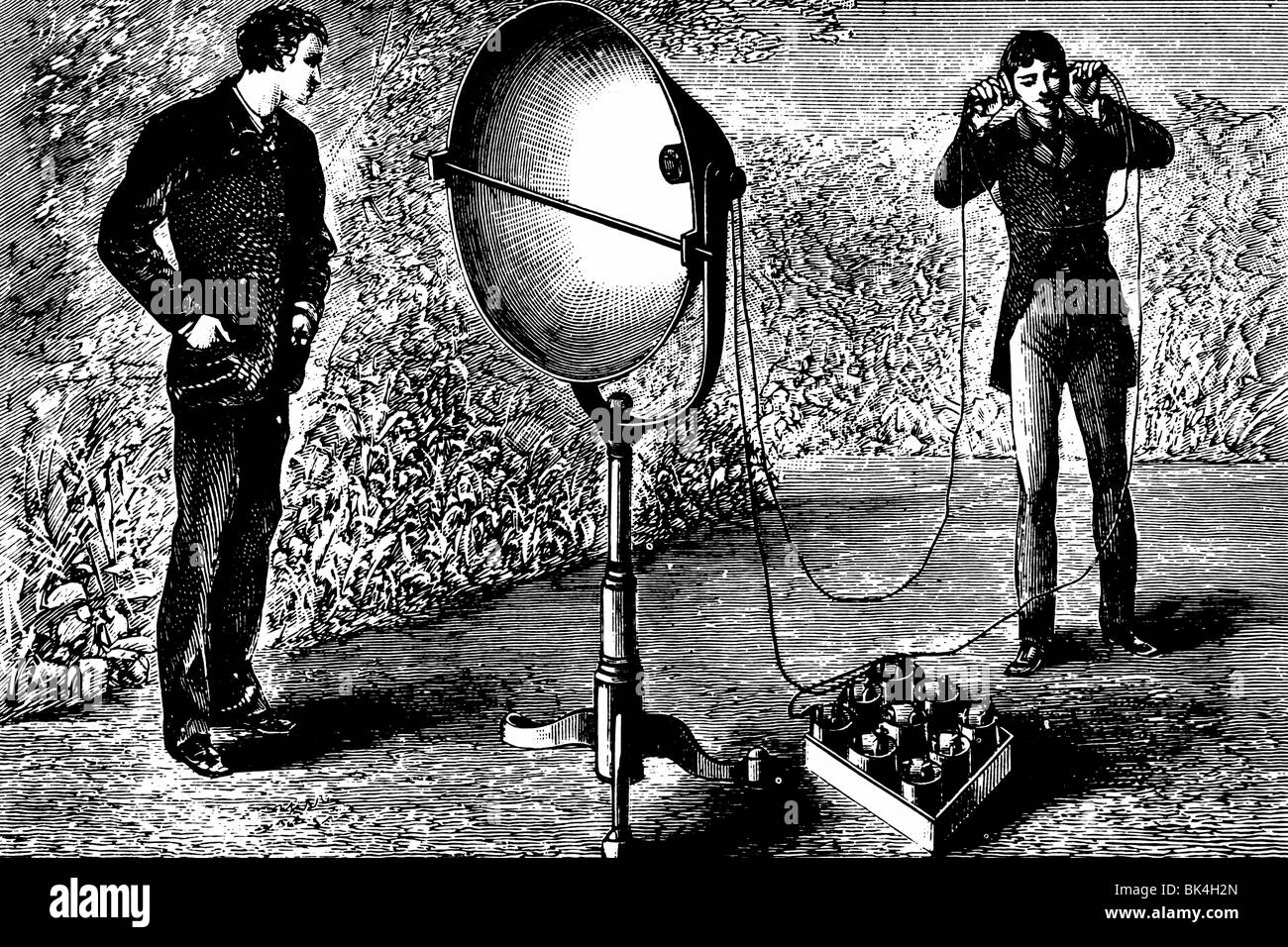 Le récepteur, le discours par la lumière ou Photophone, 1881 Banque D'Images