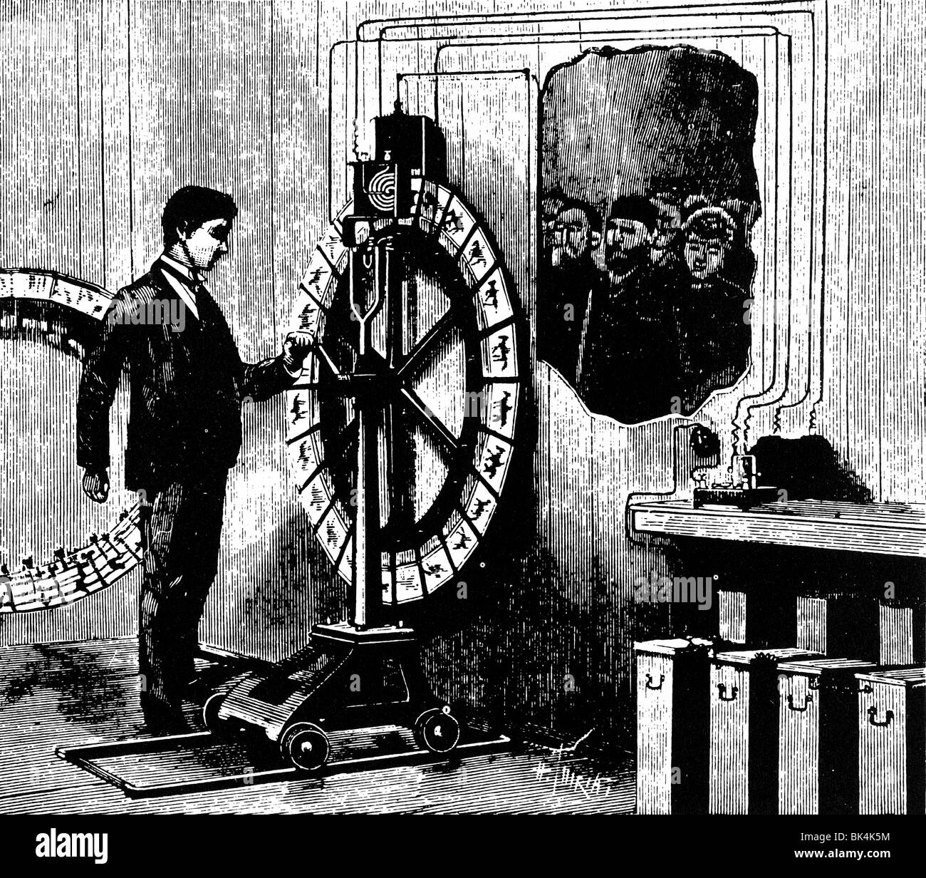 Tachyoscope électrique de 1895, Anschütz Banque D'Images