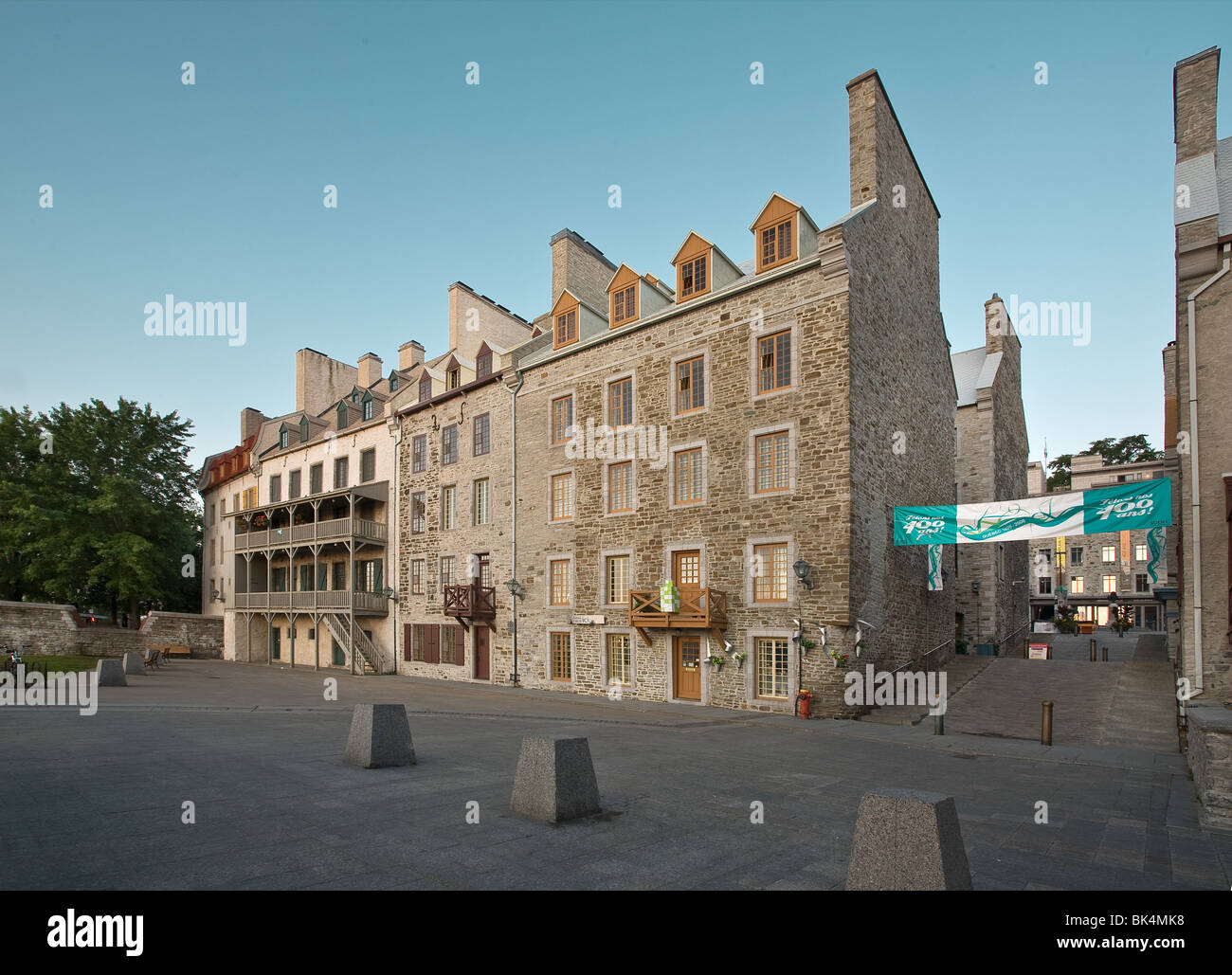 Vue sur le Petit Champlain dans le Vieux Québec, Canada Banque D'Images