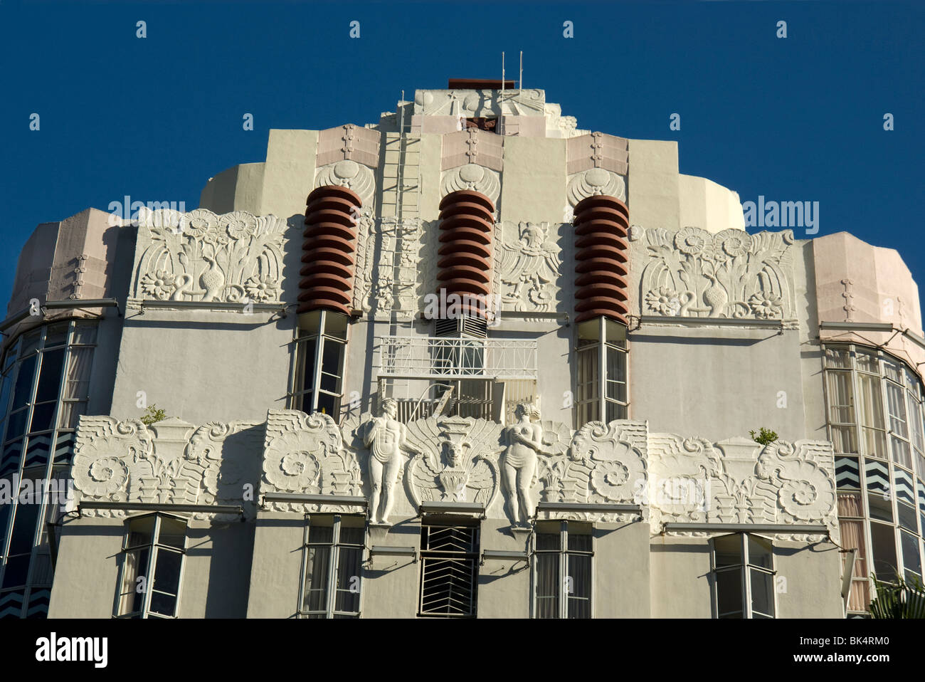 Des détails architecturaux de l'Art Déco Sunset Tower Hotel sur Sunset Boulevard à LosAngeles, Californie Banque D'Images