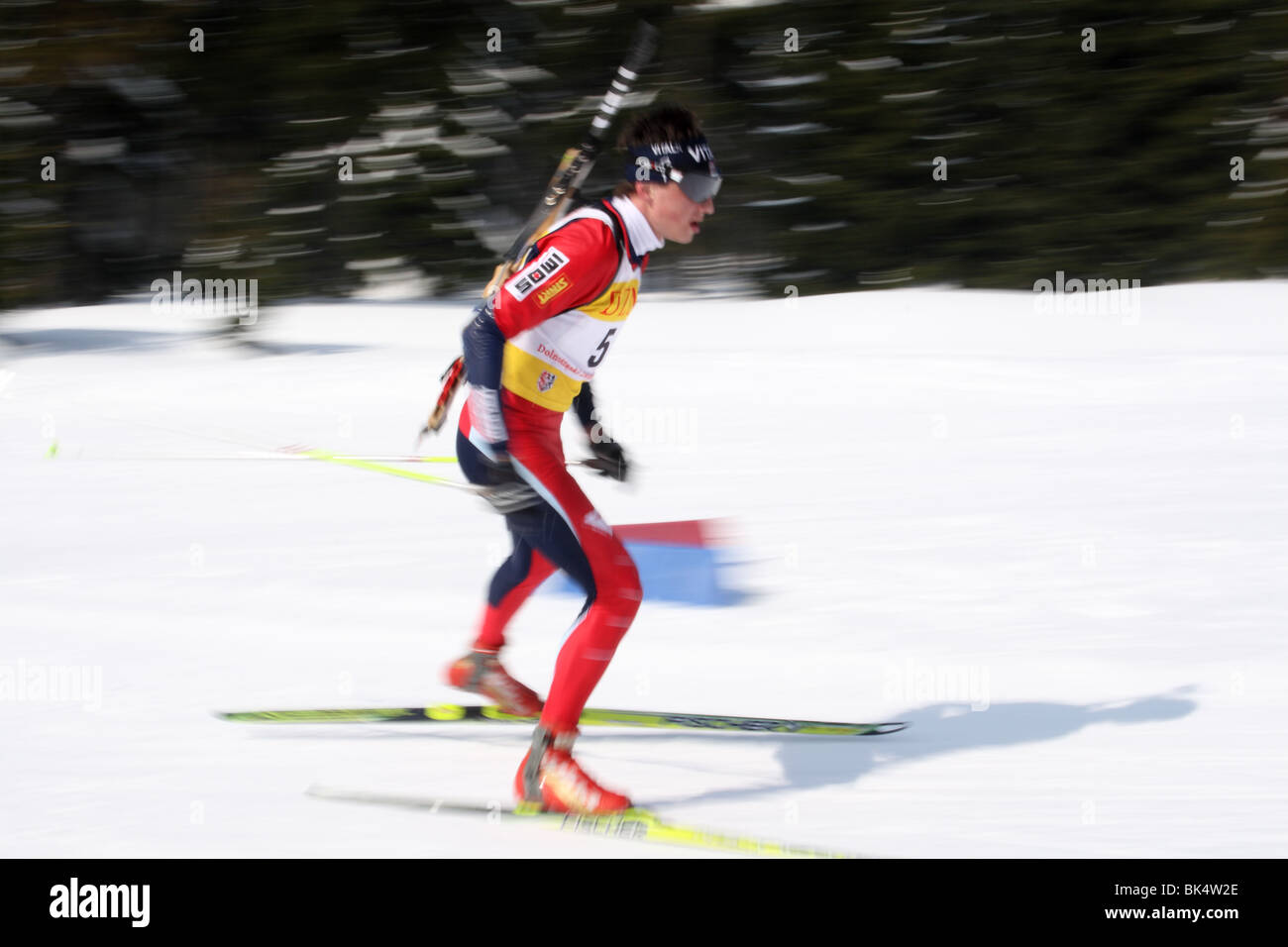La compétition de biathlon, Jakuszyce, Pologne. Banque D'Images