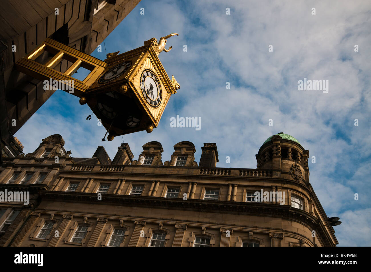 La Vénus de l'or, l'horloge Rolex sur le Nord de l'orfèvres boutique, Grainger Town, Newcastle upon Tyne. Banque D'Images