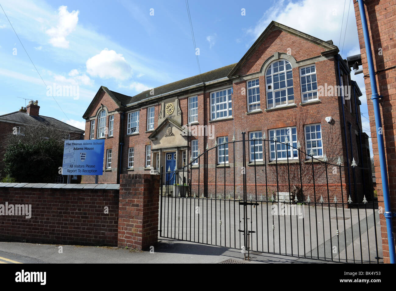 L'École de Thomas Adams au Wem en Amérique du Shropshire uk Banque D'Images