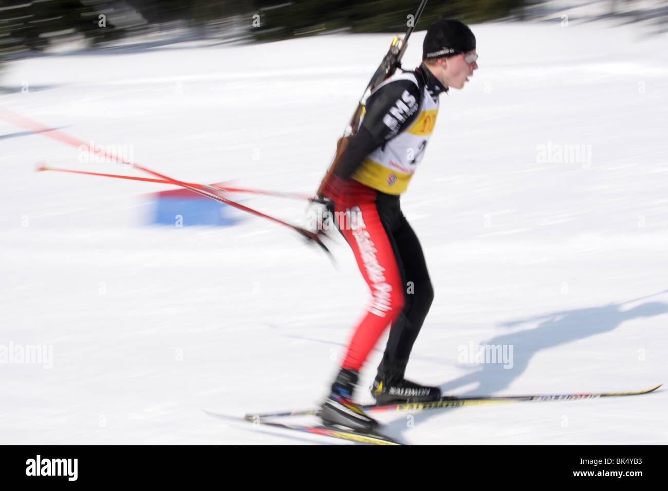 La compétition de biathlon, Jakuszyce, Pologne. Banque D'Images