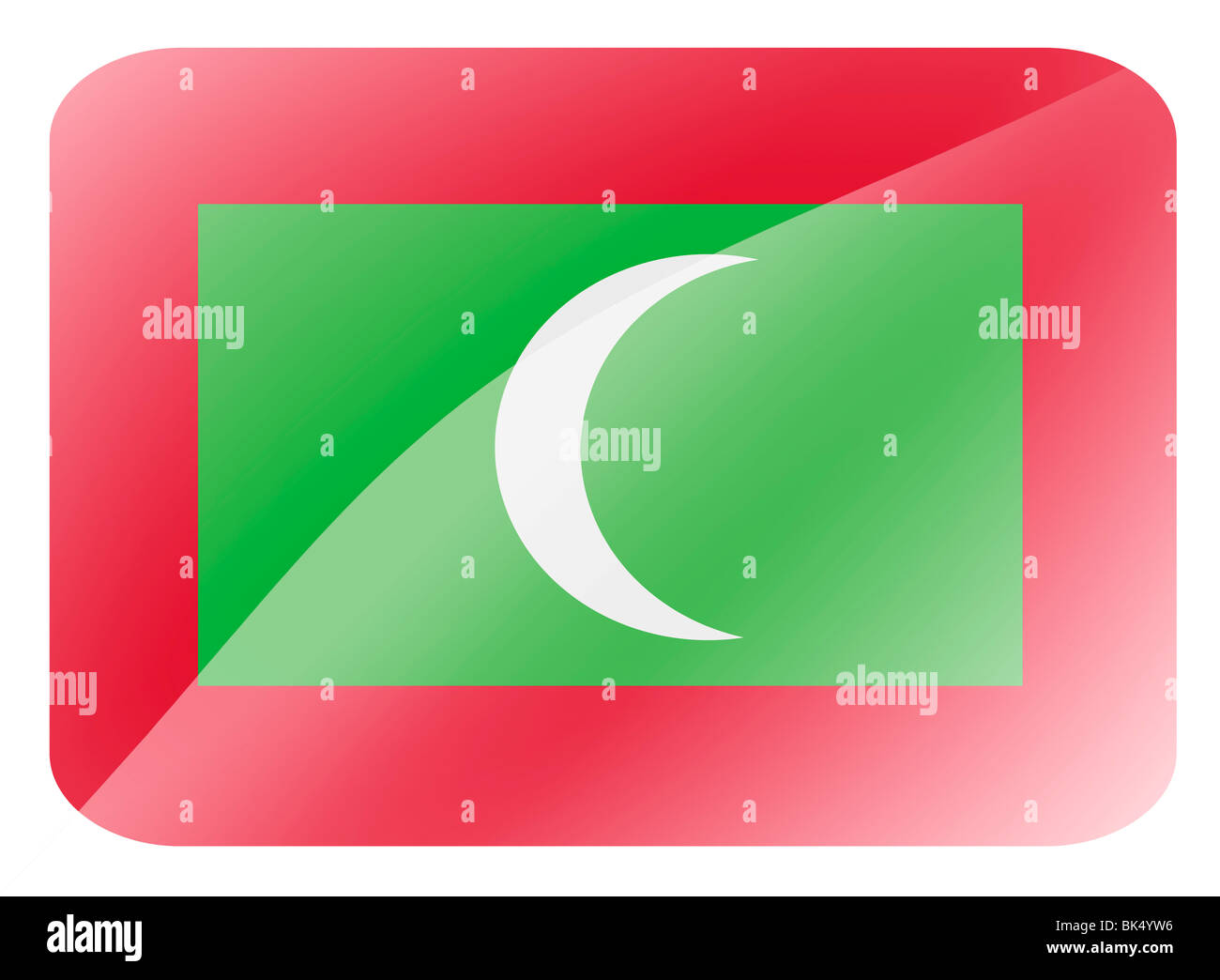 drapeau des Maldives Banque D'Images