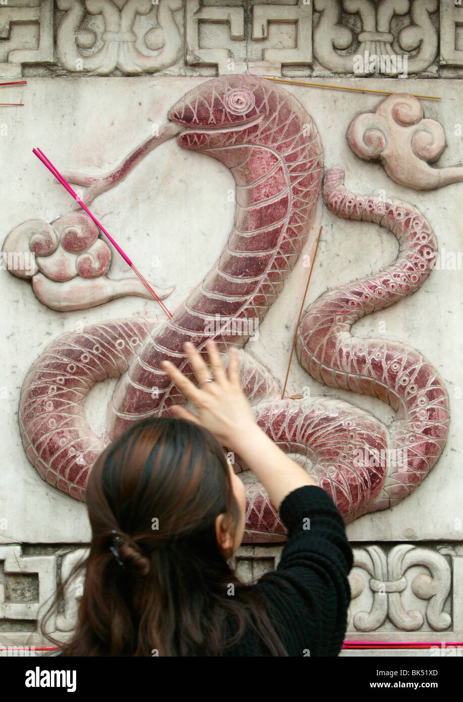 Signe astrologique chinois, Temple des Nuages Blancs, Beijing, China, Asia Banque D'Images