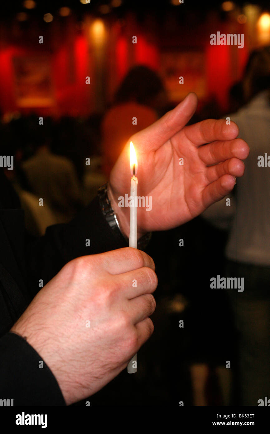 La prière de Taizé à réunion, Genève, Suisse, Europe Banque D'Images