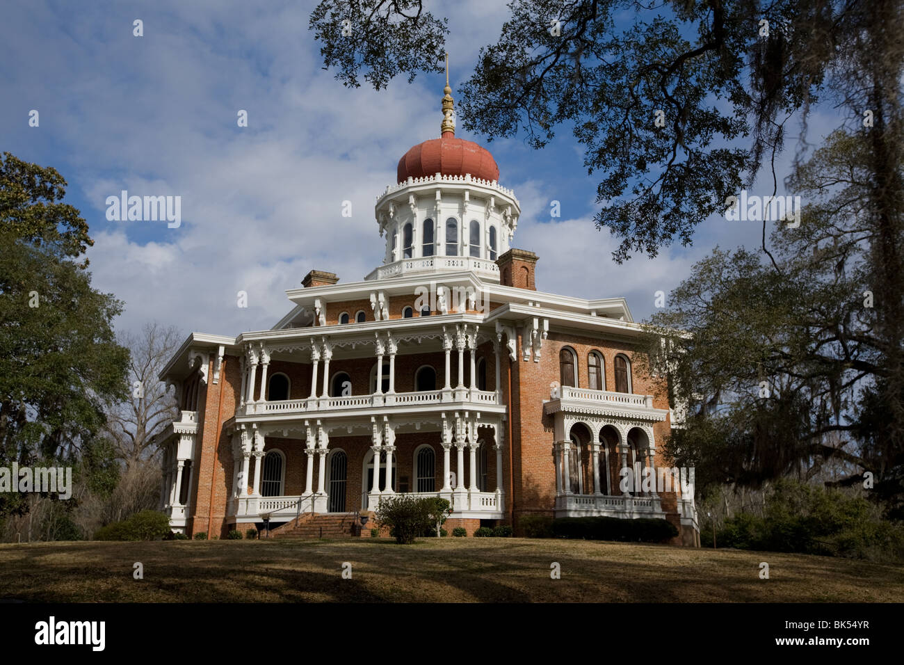 Hôtel particulier de Longwood, plus grand aux USA, octogonale accueil plantation d'avant, Natchez, Mississippi Banque D'Images