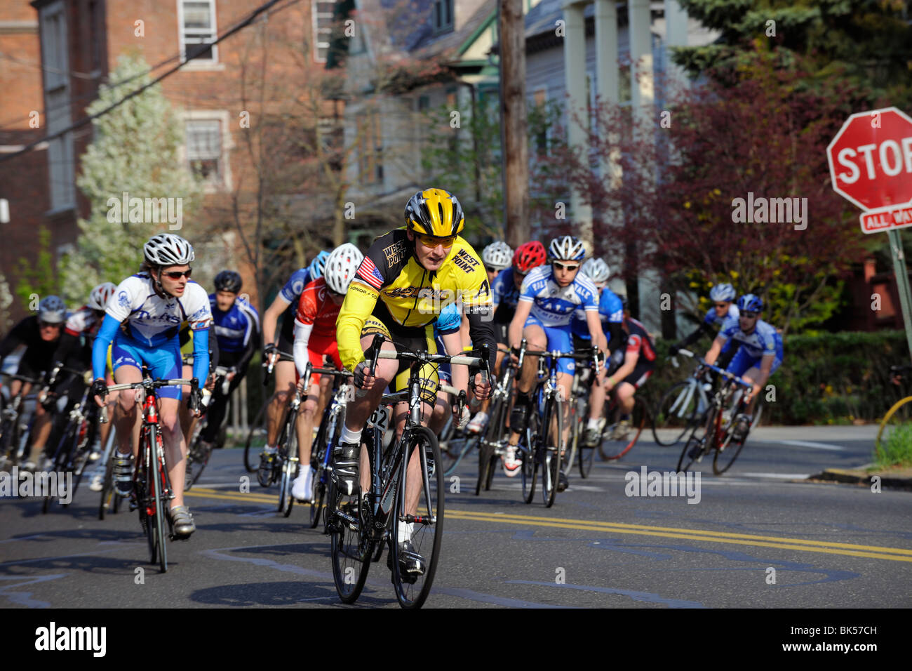 Course de vélo Collegiate, New Haven, CT. Banque D'Images