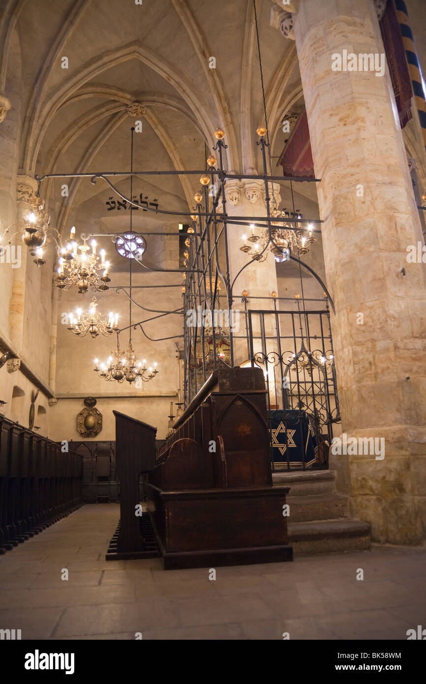Ancien Nouvelle Synagogue, Prague, République Tchèque Banque D'Images