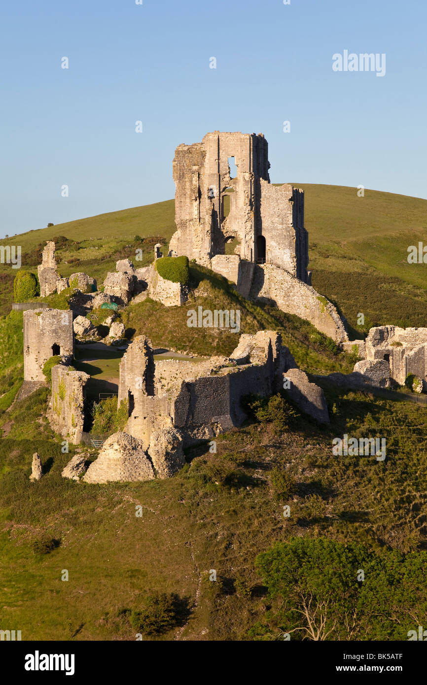 Château de Corfe, Corfe, Dorset, Angleterre, Royaume-Uni, Europe Banque D'Images